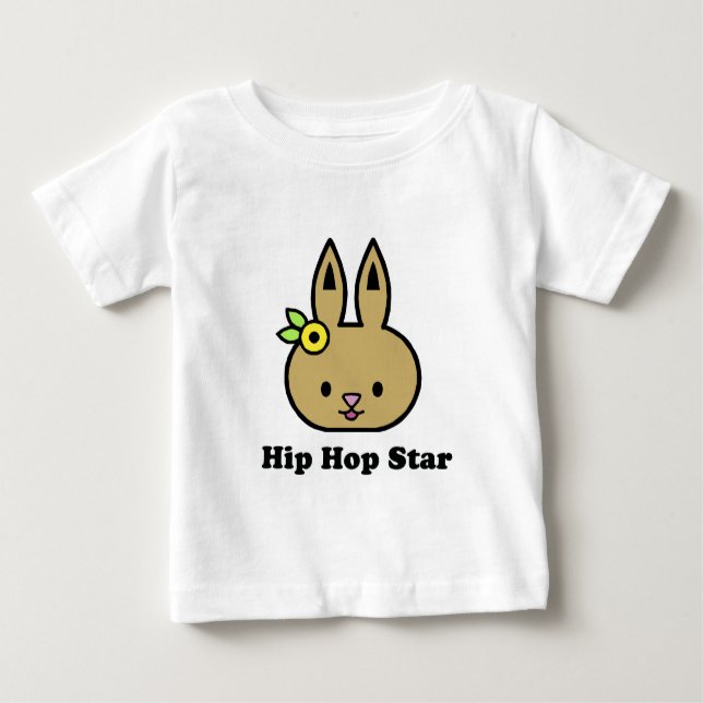 T-shirt do bebê da estrela do hip-hop (Frente)