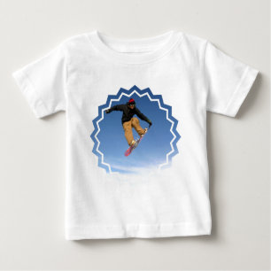 T-shirt do bebê da garra da cauda do Snowboard