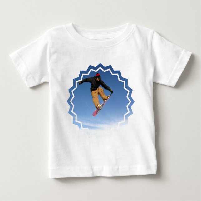 T-shirt do bebê da garra da cauda do Snowboard (Frente)