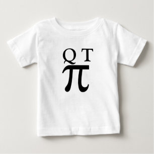 T-shirt do bebê da torta de Q T Pi aka Cutie
