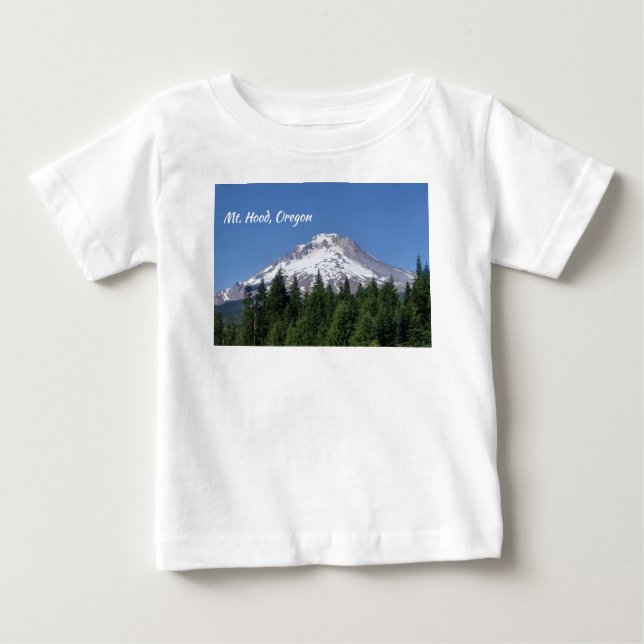 T-Shirt do Bebê de Esqui do Mt. Hood (Frente)