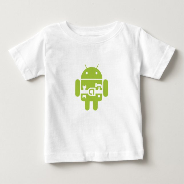 T-shirt do bebê do Android (Frente)