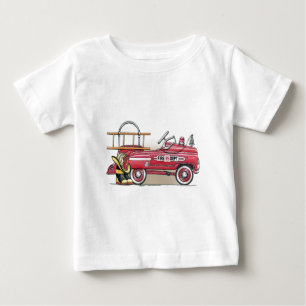T-shirt do bebê do carro do pedal do carro de