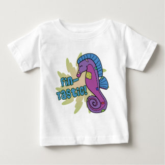 T-shirt do bebê do cavalo marinho da Aleta-Tastic