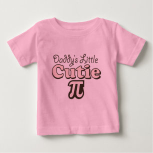 T-shirt do bebê do Cutie Pi do pai pouco