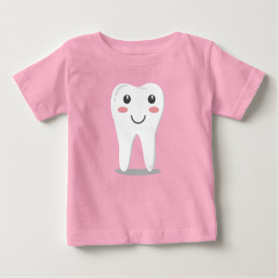 T-shirt do bebê do dente do bebê primeiro