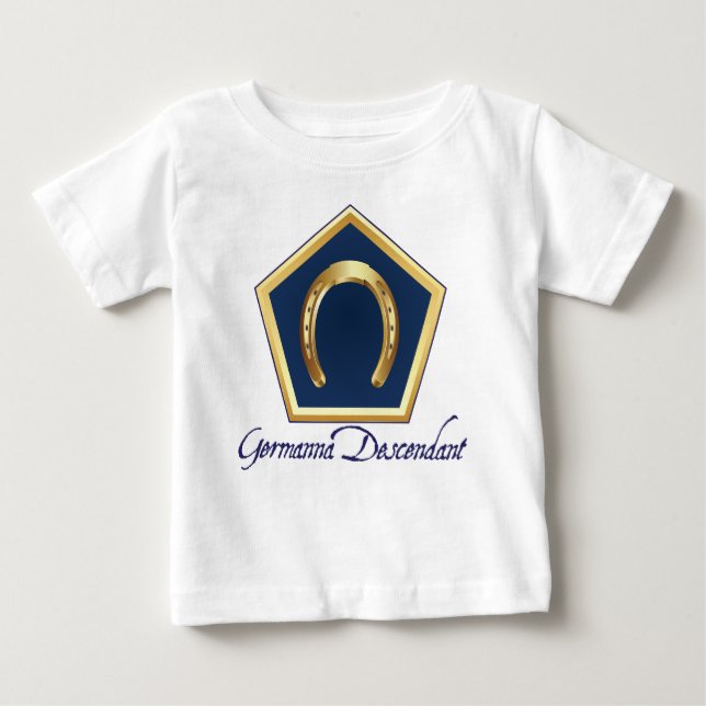 T-shirt do bebê do descendente de Germanna (Frente)