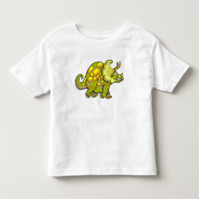 T-shirt do bebê do dinossauro dos desenhos (Frente)