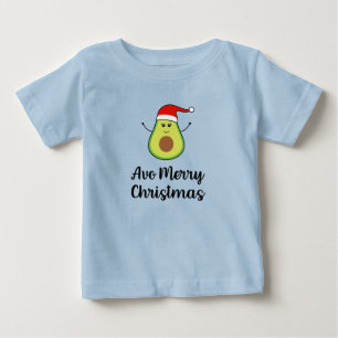 T-shirt do bebê do Feliz Natal do abacate