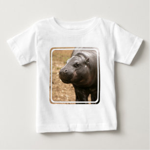 T-shirt do bebê do hipopótamo do pigmeu