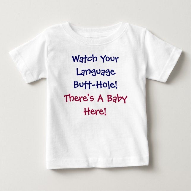 T-shirt do bebê do insulto do humor (Frente)