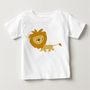 T-shirt do bebê do Lion do Cartoon Walking
