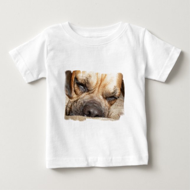 T-shirt do bebê do Mastiff do sono (Frente)