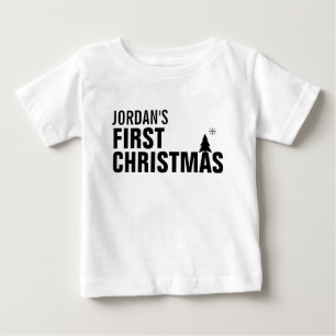 T-shirt do bebê do Natal do bebê primeiro