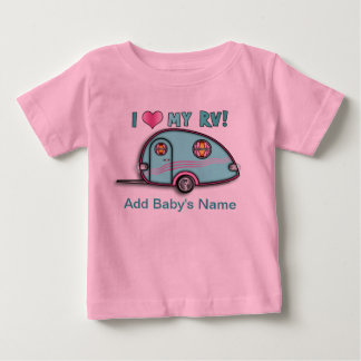 T-SHIRT do BEBÊ do reboque da gota rv do rasgo