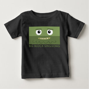 T-shirt do bebê do verde da banda do divertimento
