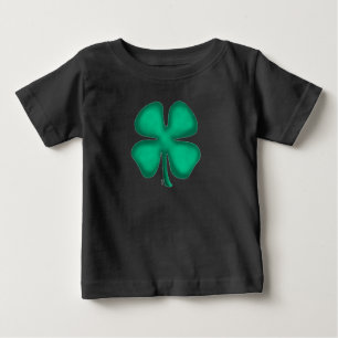 T-shirt do bebê irlandês preto