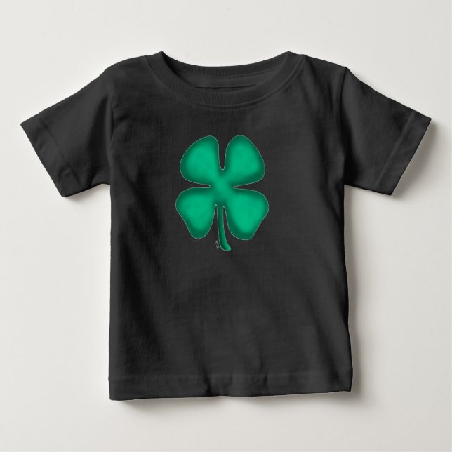 T-shirt do bebê irlandês preto (Frente)