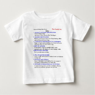 T-shirt do bebê MSDS