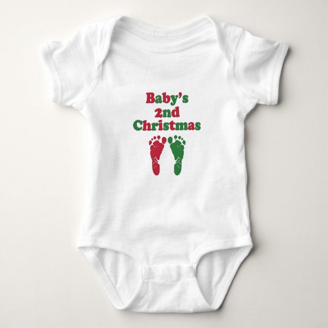 T-shirt Do bebê o Natal em segundo (Frente)