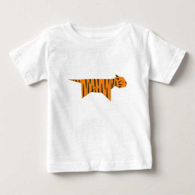 T-shirt do bebê Origami Tiger (Frente)