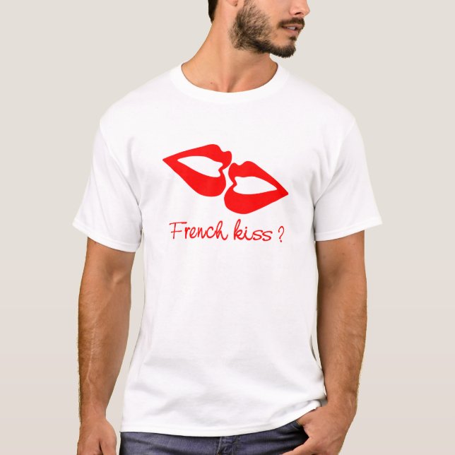 T-shirt do beijo do francês (Frente)
