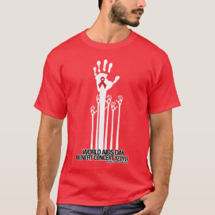 T-shirt do benefício do concerto do Dia Mundial d