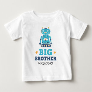 T-shirt do big brother com robô retro e nome