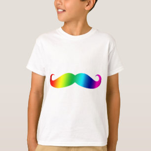 T-shirt do bigode do arco-íris