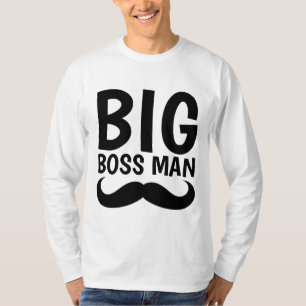 T-shirt do bigode do HOMEM do CHEFE GRANDE