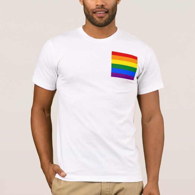 T-shirt do bolso do orgulho gay (Frente)