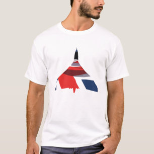 T-shirt do bombardeiro de Union Jack Vulcan