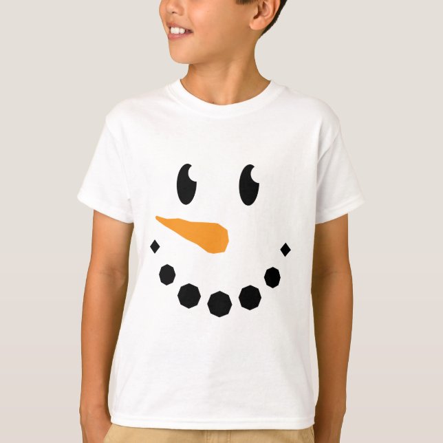 T-shirt do boneco de neve do menino (design 1) (Frente)