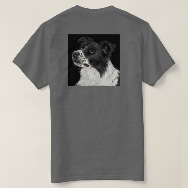 T-shirt do Border Collie - "Ben" 2 (Verso do Design)
