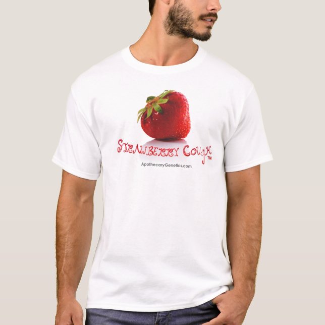 T-shirt do branco da MORANGO COUGH™ (Frente)