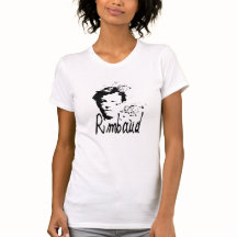 T-shirt do branco das mulheres de RIMBAUD