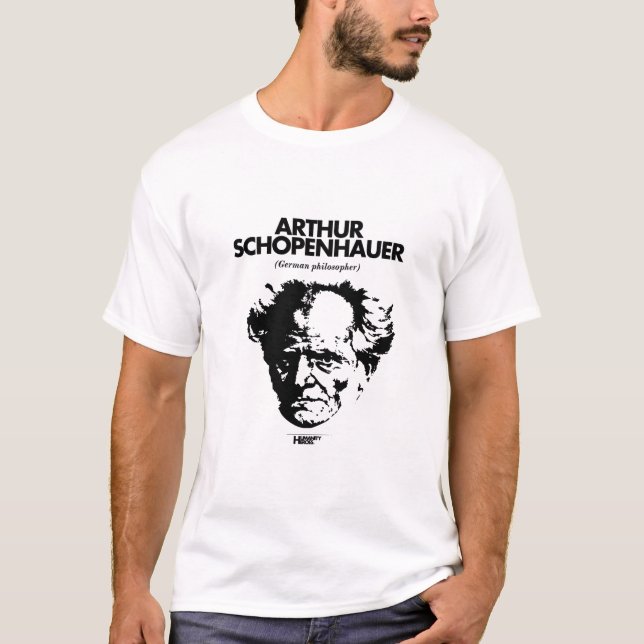 T-shirt do branco de Arthur Schopenhauer (Frente)