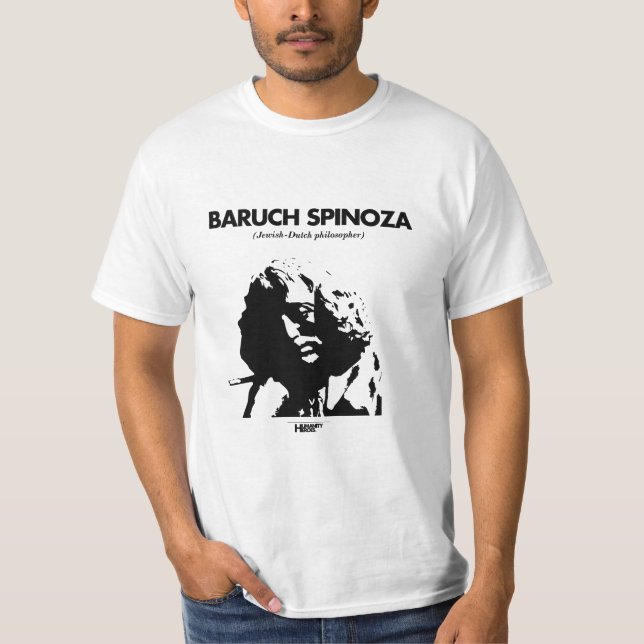 T-shirt do branco de Baruch Spinoza (Frente)
