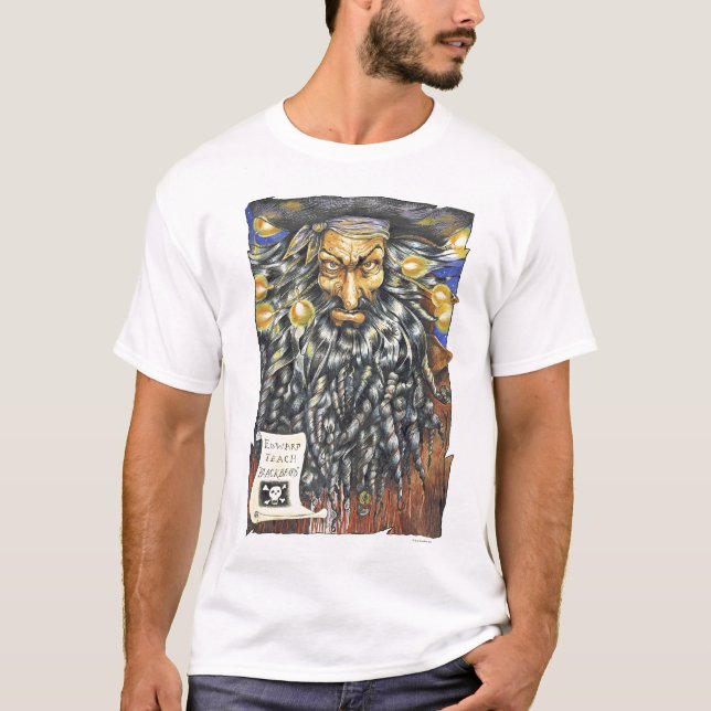 T-shirt do branco de Blackbeard (Frente)