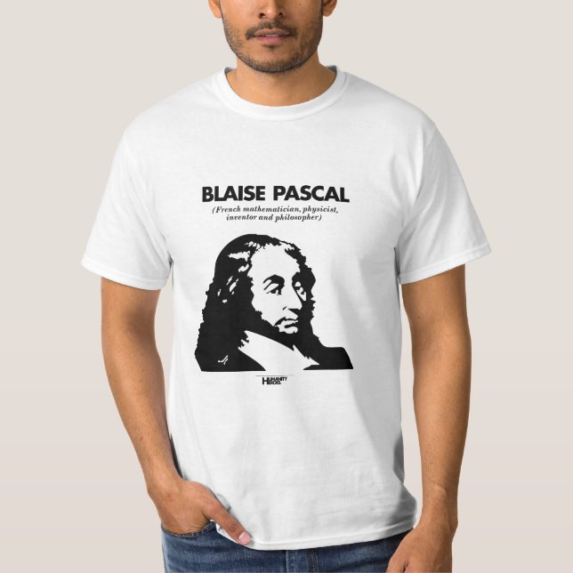 T-shirt do branco de Blaise Pascal (Frente)
