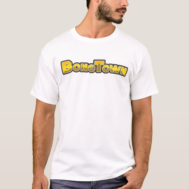 T-shirt do branco de BoneTown (Frente)