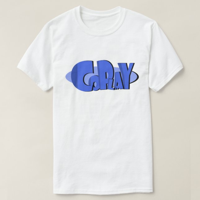 T-shirt do branco de CoPlay (Frente do Design)
