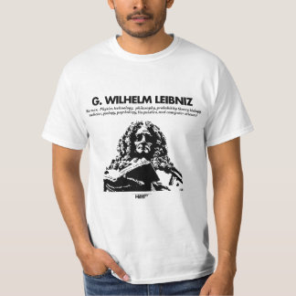 T-shirt do branco de G. Whilelm Leibniz