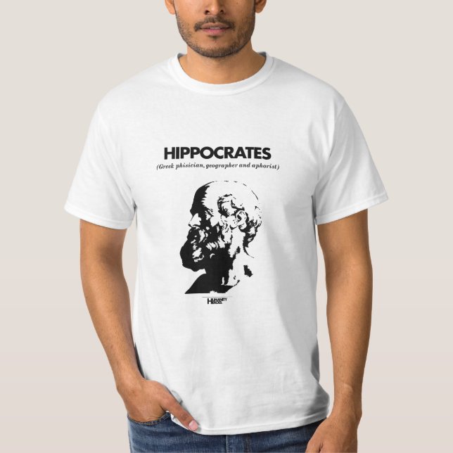 T-shirt do branco de Hippocrates (Frente)