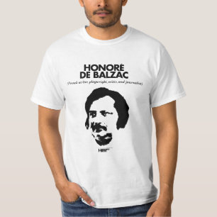 T-shirt do branco de Honorè De Balzac