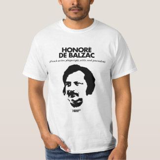 T-shirt do branco de Honorè De Balzac