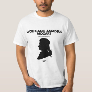 T-shirt do branco de Wolfgang Amadeus Mozart