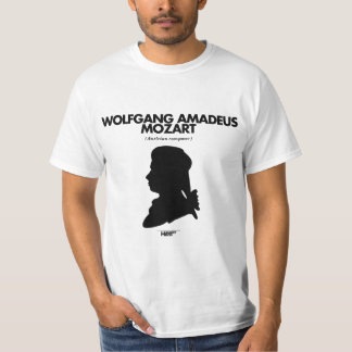 T-shirt do branco de Wolfgang Amadeus Mozart