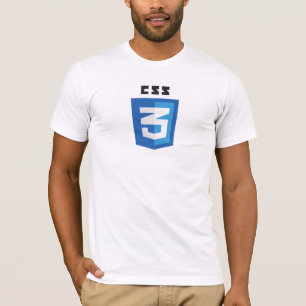 T-shirt do branco do logotipo CSS3