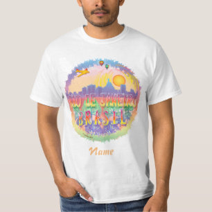 T-shirt do branco dos homens de Rio